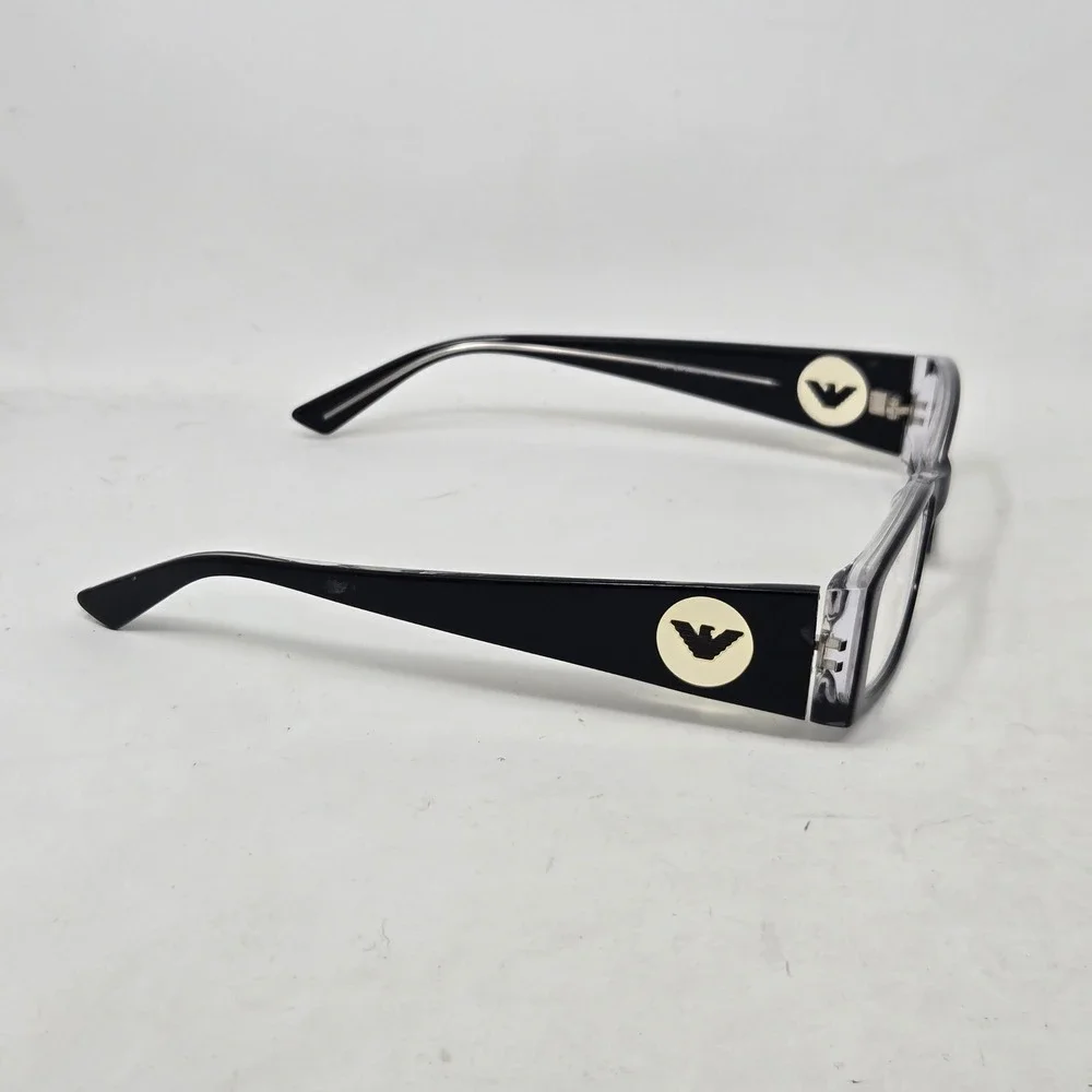 Emporio Armani EA 9466 Black Clear Rectangular Eyeglass Frames Italy 50-14-140
